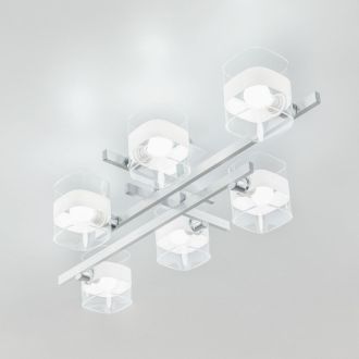 Люстра на штанге Citilux Вирта CL139260, 6×E14 по 60 Вт, хром/прозрачный