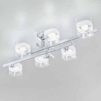 Люстра на штанге Citilux Вирта CL139260, 6×E14 по 60 Вт, хром/прозрачный