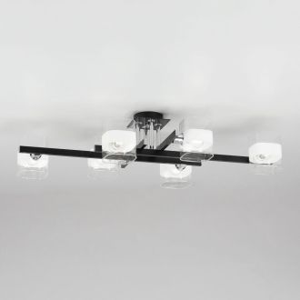 Накладная люстра Citilux Вирта CL139262, 6×E14 по 60 Вт, черный/прозрачный