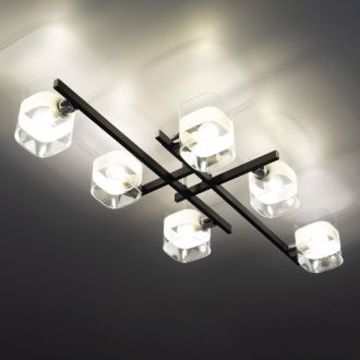 Накладная люстра Citilux Вирта CL139262, 6×E14 по 60 Вт, черный/прозрачный