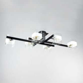Накладная люстра Citilux Вирта CL139262, 6×E14 по 60 Вт, черный/прозрачный