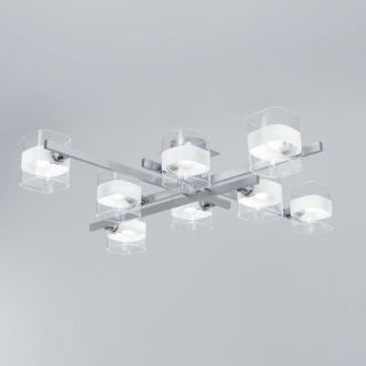 Люстра на штанге Citilux Вирта CL139280, 8×E14 по 60 Вт, хром/прозрачный