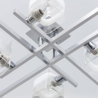 Люстра на штанге Citilux Вирта CL139280, 8×E14 по 60 Вт, хром/прозрачный