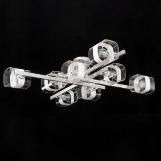 Люстра на штанге Citilux Вирта CL139280, 8×E14 по 60 Вт, хром/прозрачный