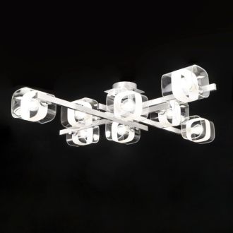 Люстра на штанге Citilux Вирта CL139280, 8×E14 по 60 Вт, хром/прозрачный