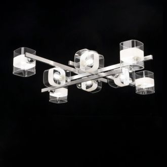 Люстра на штанге Citilux Вирта CL139280, 8×E14 по 60 Вт, хром/прозрачный