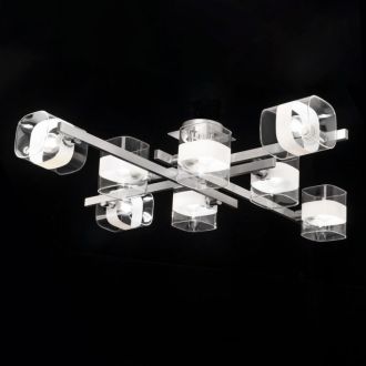 Люстра на штанге Citilux Вирта CL139280, 8×E14 по 60 Вт, хром/прозрачный