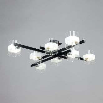 Накладная люстра Citilux Вирта CL139282, 8×E14 по 60 Вт, черный/прозрачный
