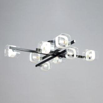 Накладная люстра Citilux Вирта CL139282, 8×E14 по 60 Вт, черный/прозрачный
