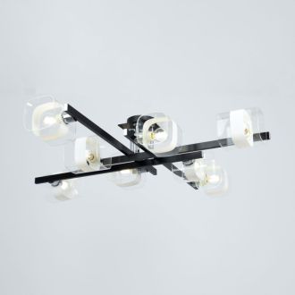 Накладная люстра Citilux Вирта CL139282, 8×E14 по 60 Вт, черный/прозрачный