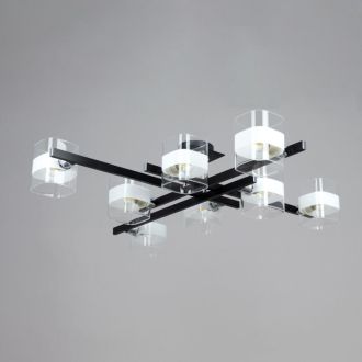 Накладная люстра Citilux Вирта CL139282, 8×E14 по 60 Вт, черный/прозрачный