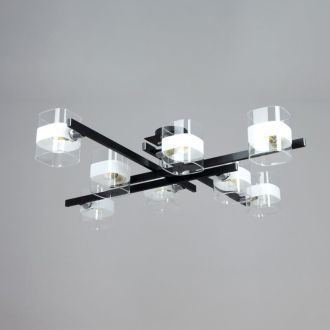 Накладная люстра Citilux Вирта CL139282, 8×E14 по 60 Вт, черный/прозрачный