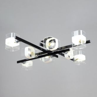 Накладная люстра Citilux Вирта CL139282, 8×E14 по 60 Вт, черный/прозрачный