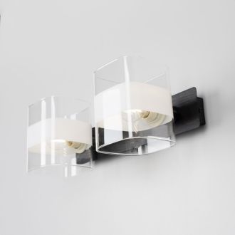 Бра Citilux Вирта CL139322, 2×E14 по 60 Вт, черный/прозрачный