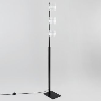 Торшер Citilux Вирта CL139932, 3×E14 по 60 Вт, черный/прозрачный
