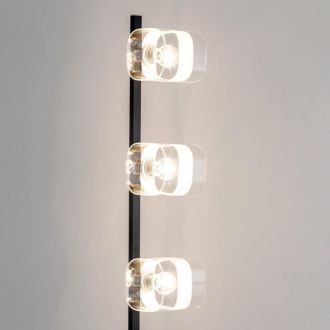 Торшер Citilux Вирта CL139932, 3×E14 по 60 Вт, черный/прозрачный