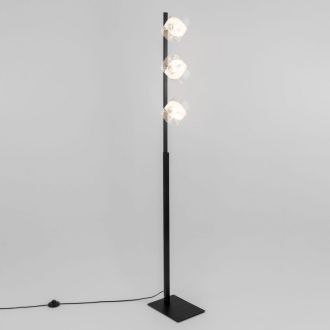 Торшер Citilux Вирта CL139932, 3×E14 по 60 Вт, черный/прозрачный