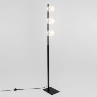 Торшер Citilux Вирта CL139932, 3×E14 по 60 Вт, черный/прозрачный