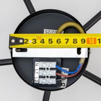 Люстра на штанге Citilux Стивен CL141251, 5×E27 по 75 Вт, черный/белый
