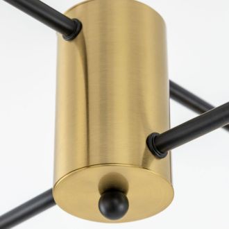Люстра на штанге Citilux Шарлиз CL143143, 4×E14 по 40 Вт, бронзовый/желтый