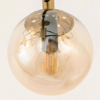Люстра на штанге Citilux Шарлиз CL143163, 6×E14 по 40 Вт, бронзовый/желтый