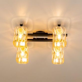Накладная люстра Citilux Сафари CL145241, 4×E27 по 75 Вт, черный/бежевый