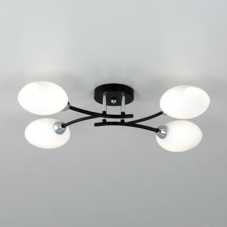 Накладная люстра Citilux Флорида CL148145, 4×E14 по 60 Вт, черный/белый