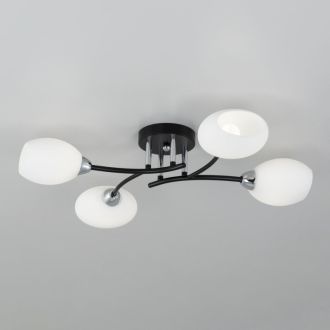 Накладная люстра Citilux Флорида CL148145, 4×E14 по 60 Вт, черный/белый