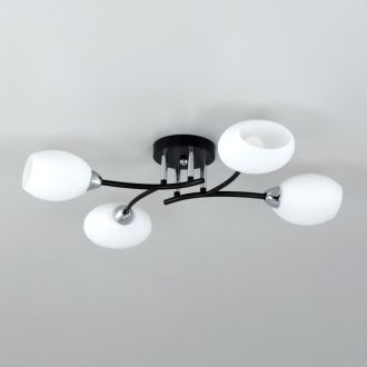 Накладная люстра Citilux Флорида CL148145, 4×E14 по 60 Вт, черный/белый