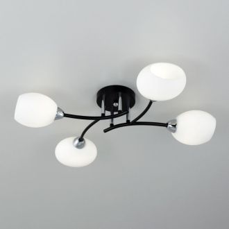 Накладная люстра Citilux Флорида CL148145, 4×E14 по 60 Вт, черный/белый