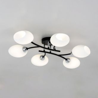 Накладная люстра Citilux Флорида CL148165, 6×E14 по 60 Вт, черный/белый