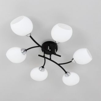 Накладная люстра Citilux Флорида CL148165, 6×E14 по 60 Вт, черный/белый