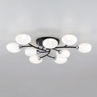 Накладная люстра Citilux Флорида CL148195, 9×E14 по 60 Вт, черный/белый