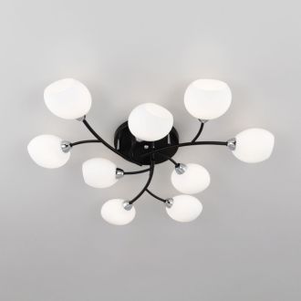 Накладная люстра Citilux Флорида CL148195, 9×E14 по 60 Вт, черный/белый