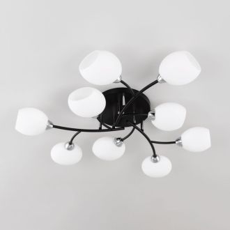 Накладная люстра Citilux Флорида CL148195, 9×E14 по 60 Вт, черный/белый