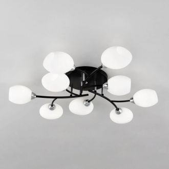 Накладная люстра Citilux Флорида CL148195, 9×E14 по 60 Вт, черный/белый
