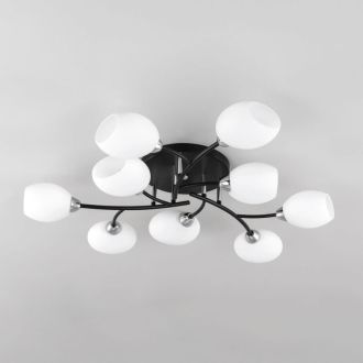 Накладная люстра Citilux Флорида CL148195, 9×E14 по 60 Вт, черный/белый