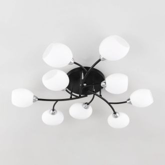 Накладная люстра Citilux Флорида CL148195, 9×E14 по 60 Вт, черный/белый