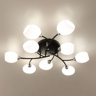 Накладная люстра Citilux Флорида CL148195, 9×E14 по 60 Вт, черный/белый