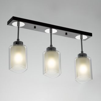 Подвесной светильник Citilux Фортуна CL156232, 3×E27 по 75 Вт, коричневый/прозрачный