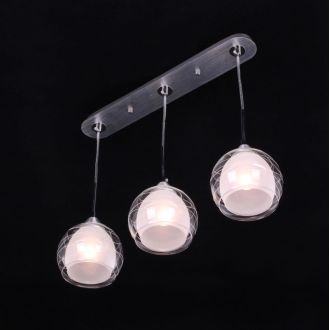 Подвесной светильник Citilux Буги CL157132, 3×E27 по 75 Вт, хром матовый/прозрачный