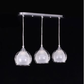 Подвесной светильник Citilux Буги CL157132, 3×E27 по 75 Вт, хром матовый/прозрачный