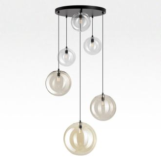 Каскадная люстра Citilux Orton CL202163, 6×G9 по 15 Вт, черный/разноцветный