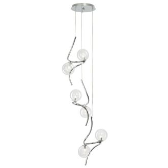 Каскадная люстра Citilux Vansa CL206061, 6×G9 по 40 Вт, хром/прозрачный