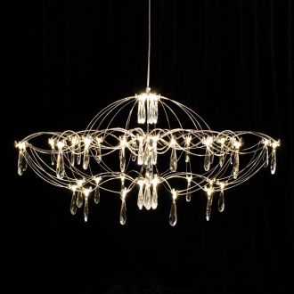 Подвесная люстра Citilux Aster CL208010, LED 27 Вт, хром/прозрачный