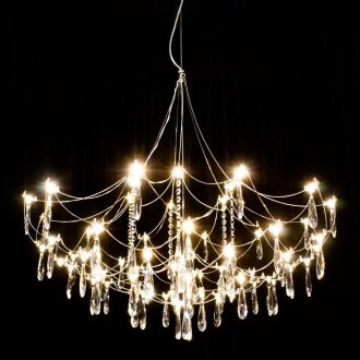 Подвесная люстра Citilux Aster CL208020, LED 36 Вт, хром/прозрачный
