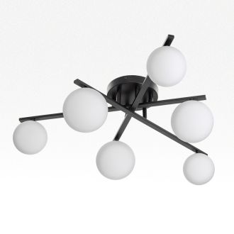 Накладная люстра Citilux Glob CL209261, 6×G9 по 15 Вт, черный/белый