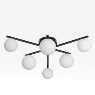 Накладная люстра Citilux Glob CL209261, 6×G9 по 15 Вт, черный/белый