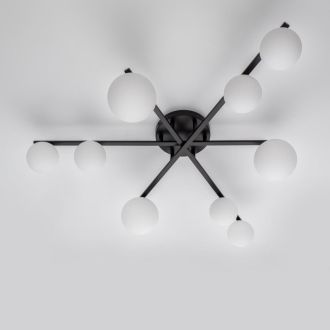 Накладная люстра Citilux Glob CL209291, 9×G9 по 15 Вт, черный/белый
