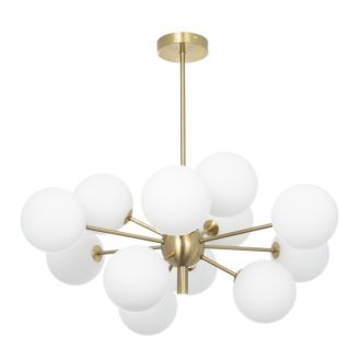 Люстра на штанге Citilux Tonga CL212183, 12×G9 по 15 Вт, бронзовый/белый